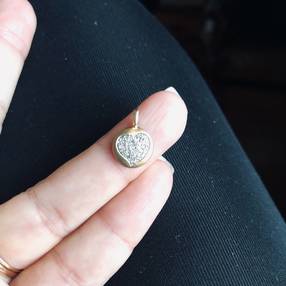 Gold and Diamonds Heart Pendant